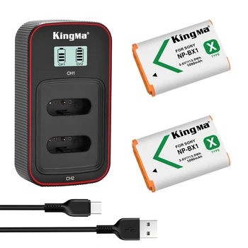 KingMa NP-BX1 Батерия USB с LCD Дисплей, Двойно Зарядно Устройство За Sony ZV-1 RX100M7 M6 M5 M4 M3 M2 RX1R II DSC-HX90 WX350 HX90 HX400 H400 HX60