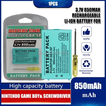 1БР 3,7 НА 850 mah Акумулаторна Литиево-йонна Батерия + Набор от Инструменти за Nintendo Gameboy Advance GBA SP