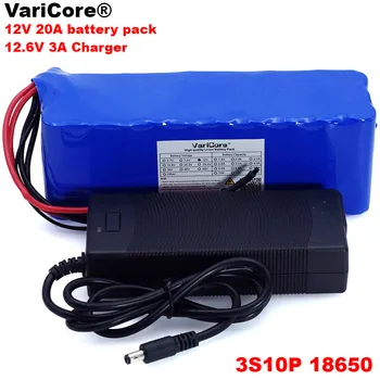VariCore 12 В 20 000 mah 18650 литиево-йонна батерия миньор лампа Освобождаване от отговорност 20A 240 W ксенонова лампа Акумулаторна батерия с печатна платка + 12,6 В 3A Зарядно устройство