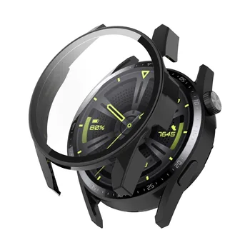 Стъкло + Калъф Huawei Watch GT 3 46 мм 42 мм Аксесоари за умни часа PC универсален броня + Защитно фолио За екран За Huawei GT3 Нов Калъф Изображение 2