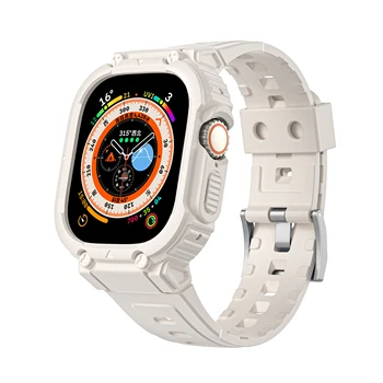 Каишка от TPU за Apple Watch Band 40/41/42 мм 44 мм 45 мм и Защитно покритие на Бронята iWatch Serie 8 7/6/5/4/SE за Apple watch Ultra 49 мм Изображение 2