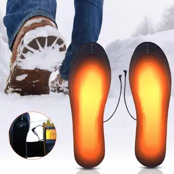 Интелигентни Електрически Нагревателен Стелка Нагревател Топло Стелки За Зимата Запазва Топлината Обувки, Аксесоари Можете да Отсече USB Акумулаторна батерия