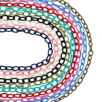 10 Цветни Нишки Овалния Кабел Конец от Ръчно изработени Найлонов Кабел Верига Контур Кръст Ред Въже за Бижута Колие направи си САМ Гривна