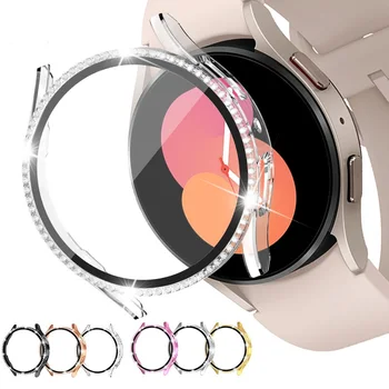Принципно + кубиерта де кристъл за Samsung Galaxy Watch4 44 мм 40 мм parachoques за Samsung Watch 5 40 мм 44 мм funda protectora Изображение 2