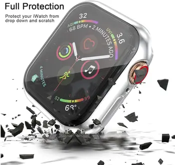 защитно фолио за дисплея на Apple watch case 40 мм 44 мм 38 мм 42 мм, калъф за часа броня iwatch series 6 se 5 4 аксесоари за Apple watch Изображение 2