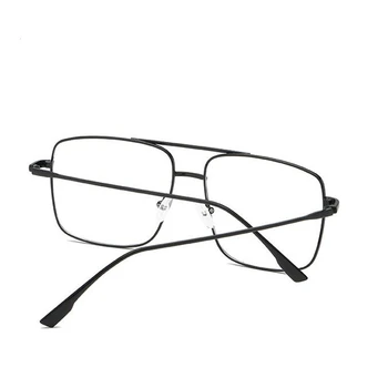 Голямата Дограма, Метални Очила по рецепта, Дамски Очила с квадратни лещи, Очила за късогледство, Мъжки недалновидни Люнеты 0 -0,5 -0,75 До -4,0 Изображение 2