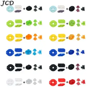 JCD 1 комплект Гумени Провеждане на бутона D-pad за GameBoy Classic за бутони GB DMG A B Подмяна набор от бутони DiIY