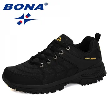 BONA 2020 Нови Дизайнерски Популярните Туристически обувки От набук, Мрежести Улични Мъжки Маратонки, скално Катерене Обувки, Мъжки Спортни Обувки, Модни
