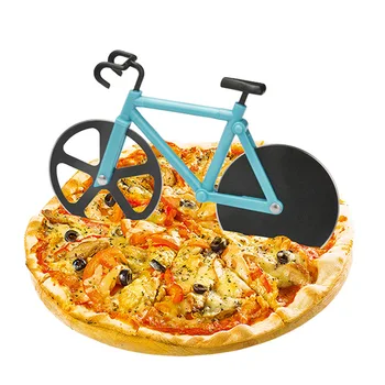 Инструменти за печене на велосипедни ножове за пица от неръждаема стомана Изображение 2