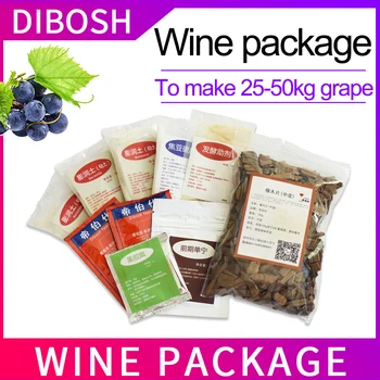 Винени дрожди домашно вино пълен набор от помощни материали за производство на вино, съдържащи мая пектиназу бентонит дъб шоколад