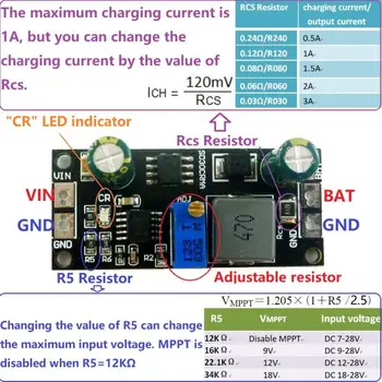 SD30CRMA MPPT Контролер за Зареждане на Слънчеви Панели Многофункционален 1A 12V акумулаторна Литиево-йонна батерия Литиева Батерия зарядно устройство ще захранване на Такса Зарядно Устройство Модул