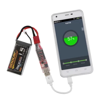 2 S-6 S Lipo Литиева Батерия XT60/T Включете към USB Зарядно Устройство-Конвертор С Дисплей Напрежение Такса Адаптер За Защита на телефона Характеристики Изображение 2