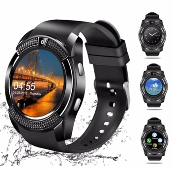 2022 НОВ V8 Smartwatch Bluetooth Talk Фитнес Сфигмы Подкрепа TF карта СИМ-карта гривна За Мъже и жени, спортни водоустойчив умен часовник Изображение 2
