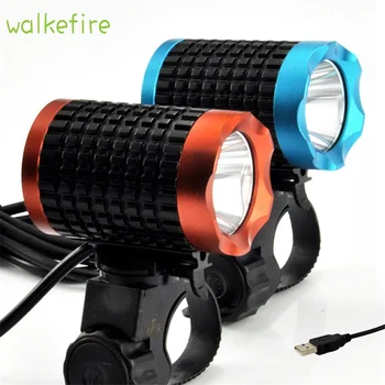 Walkfire 360 Градуса Въртящ се Мотор USB Светлина Колоездене Водоустойчив Мотор Фарове Открит Езда Предната Лампа Аксесоари За Велосипеди