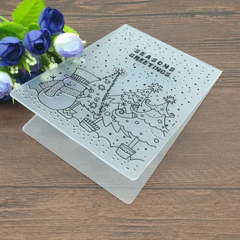 Коледна Папка С Релефни САМ Card Papercraft Scrapbooking Декор Шаблон Дневник Изображение 2