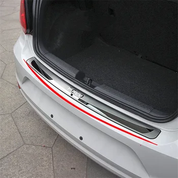 Автомобилен стайлинг за Volkswagen Polo от 2011 г. до 2018 Подплата/Хастар на Прага на Задната Броня Протектор на Перваза на прозореца Тампон на Протектора на Багажника Изображение 2