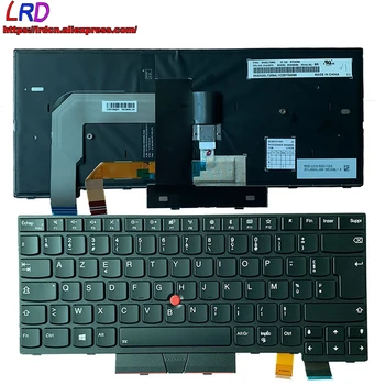 Новата Френска Клавиатура с подсветка FR за лаптоп Lenovo Thinkpad T470 A475 T480 A485 01AX580 01AX498 01HX470 01HX510 01HX430