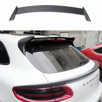 Заден Спойлер на Покрива, изработени от Въглеродни Влакна за Porsche Macan Спойлер 2014 - 2018 Г. размерът / видът на Задните Калници на колата си стил Автомобили Изображение 2