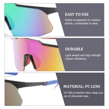 UV400 PC Материал на Лещата 27,2 Грама Защита на Спортни Слънчеви Очила Ветроупорен Велосипедни Очила За Спорт На Открито Пътно Управление Изображение 2