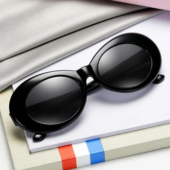 Реколта Овални Слънчеви Очила Дамски Маркови Дизайнерски Модерни Мъжки Слънчеви Очила В Голяма Рамка, Ярки Цветове Кръгли Класически Ретро Oculos De Sol