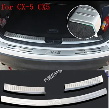 задни стайлинг Протектор Броня от Неръждаема Стомана, Тампон върху Праг на Багажника за Mazda CX-5 CX5 2012-2016, Автомобилен стайлинг