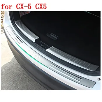 задни стайлинг Протектор Броня от Неръждаема Стомана, Тампон върху Праг на Багажника за Mazda CX-5 CX5 2012-2016, Автомобилен стайлинг Изображение 2