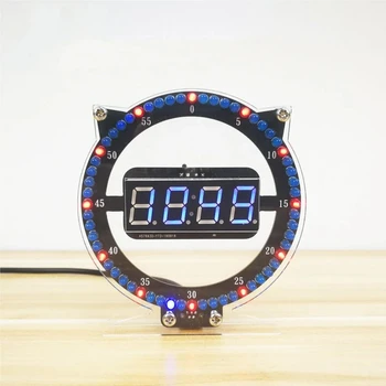 Направи си сам иновативен Набор от Котешки аларми Night Light Clock Електронното Образование DIY Kit Набор от Цифрови Тръби Червен Зелен Син Изображение 2