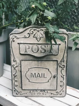 Открит метална пощенска кутия за съхранение на съобщения, оставляющих съобщение, ще красят вашия дом и офис ретро-селска пощенска кутия