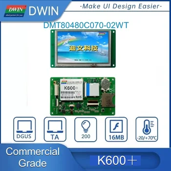 DWIN 7 Инча HMI Интелигентен LCD Сензорен Екран, 800x480 Пиксела, TFT Дисплей Модул UART TTL е Умен Резистивная Панел С Интерфейс RTC