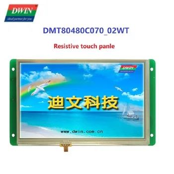 DWIN 7 Инча HMI Интелигентен LCD Сензорен Екран, 800x480 Пиксела, TFT Дисплей Модул UART TTL е Умен Резистивная Панел С Интерфейс RTC Изображение 2