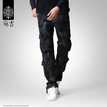 2022 пролет ново прием на Мач камуфлаж дълги панталони свободни плюс размер на множество джобове Армейските военни армейските карго панталони за мъже Изображение 2