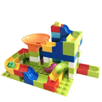 Строителни блокове с големи частици, които са съвместими с конструктори Lego track ball, детски играчки, интелигентни играчки, съвместимост, щастливи джанти