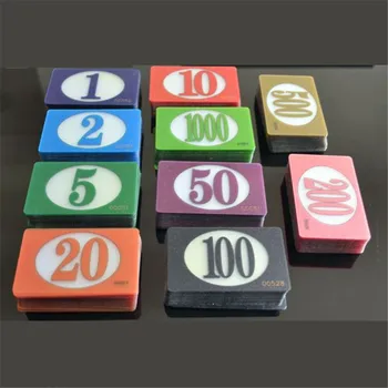 30 бр. Високо качество на 85*54 мм Прозрачен Матиран Mahjong Чип Пластмасови Чипове Брой Карти Със Стойност За Настолни Игри