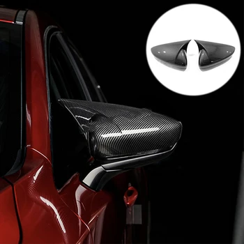 ABS Въглеродни влакна За Mazda CX-30 CX30 2019 2020 2021 Аксесоари за Автомобили капачка огледало за обратно виждане рамка Тампон Стикер За Полагане на Автомобила