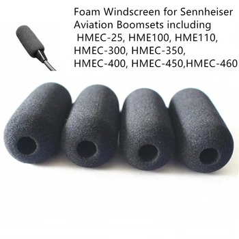 10 Бр. Микрофон поролоновый калъф за предното стъкло за авиационни слушалки Sennheiser HMEC-25, HME100, HME110, HMEC-300, HMEC-350, HMEC-400