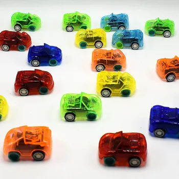 10 бр./компл. Прозрачен Цвят на Карамел Завийте флип-надолу Модел на Автомобил Подарък играчка Случаен Цвят Изображение 2