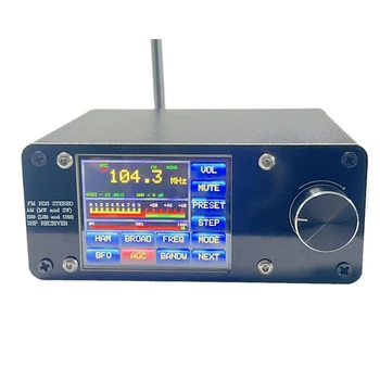 Обновяване на цялата гама Si4732 RDS Стерео Радио DSP приемник, FM AM LW (MW SW) SSB + 2.4-инчов сензорен LCD-дисплей + Штыревая антена + Батерия