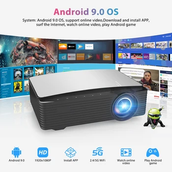 AAO 1080P Full HD Проектор YG620 Led Проектор 1920x 1080P 3D Видео YG650 WiFi Android Проектор За Домашно кино Изображение 2