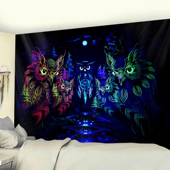 Животински арт начало декор спалня стенен гоблен Бохемски цветна подложка за йога кошмарен сцена Хипи матрак