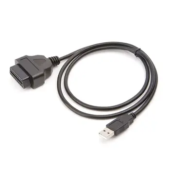 16Pin OBD2 КЪМ USB Порт за Зарядно Устройство, Адаптер Конектор Кабел Инструмент за Диагностика 37JE Изображение 2