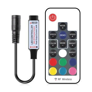 17 Ключ Led Дистанционно Управление Мини RF Контролер за Безжична Led Димер RGB с Дистанционно Управление За 2835 5050 RGB Ивица Светлина