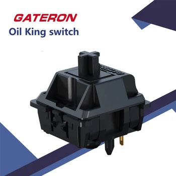 Нов gateron oil king преминете самосмазывающаяся линейна дръжка 55gf механичен прекъсвач клавиатура аксесоари Черно switch5pin