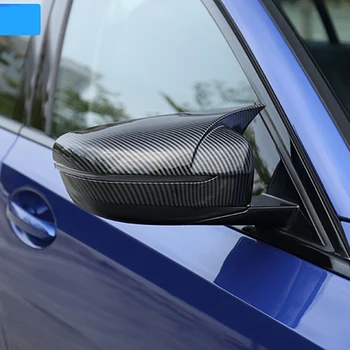 Странично Огледало за Обратно виждане Cover Калъф Покритие с ABS Въглеродни Влакна Стил на Колата Огледало за Обратно виждане Капак За BMW Серия 3 G20 G28 Аксесоари Изображение 2