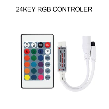 DC12V Mini led контролер RGB RGBW Контролер 24key 44Key 40Key IR/17Key RF дистанционно управление за led лента 3528 smd 5050 RGB RGBW RGBWW Изображение 2