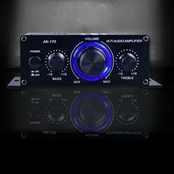 AK170 Hi-FI Цифров Стерео Аудио Усилвател на Мощност 400 W 12 FM Радио Микрофон Авто Мини Усилвател на Звука Такса Усилватели За Домашно Кино