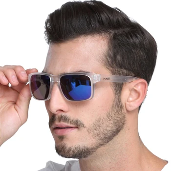 Dokly Модни Слънчеви Очила Мъжки Слънчеви Очила Мъжки сини лещи са Прозрачни Рамки за Очила Мъжки Квадратни маркови Слънчеви Очила с UV400