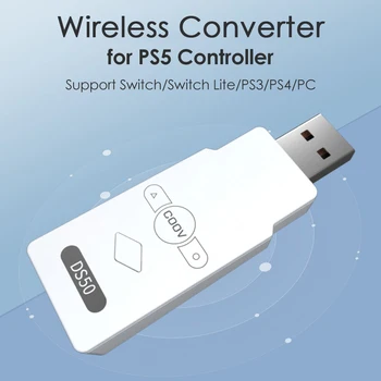 Безжична Конвертор Геймпада за PS5/на Преминаването/PC USB Bluetooth Контролер за Приемник Изображение 2