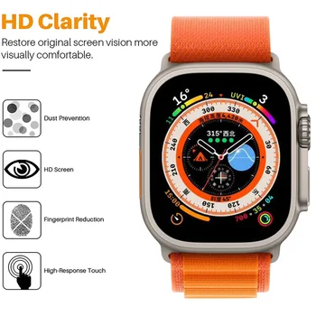 Защитно Фолио за екрана Прозрачна Пълно Защитно Фолио за Apple Watch ultra 49 мм Гидрогелевая Защитно Не Стъклена за iWatch серията ultra Изображение 2