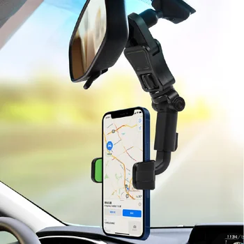 Кола Номер едно Завъртане Автомобилно Огледало за Обратно виждане GPS Скоба Притежателя Поставка За Задната Седалка Скоба Универсален GPS Държач За Мобилен Телефон Изображение 2
