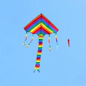 безплатна доставка голям модел въздушен змии детски въздушен летяща змия низ линия забавна играчка на открито, плажен въздушен змии ветроуловитель комета риба въздушен змии найлон